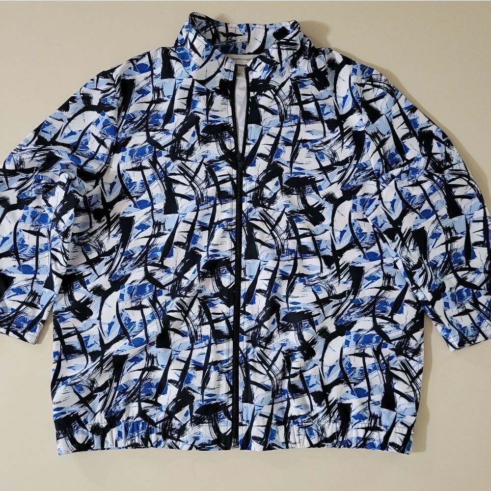 Christopher & Banks Lightweight Abstract Print Jacket